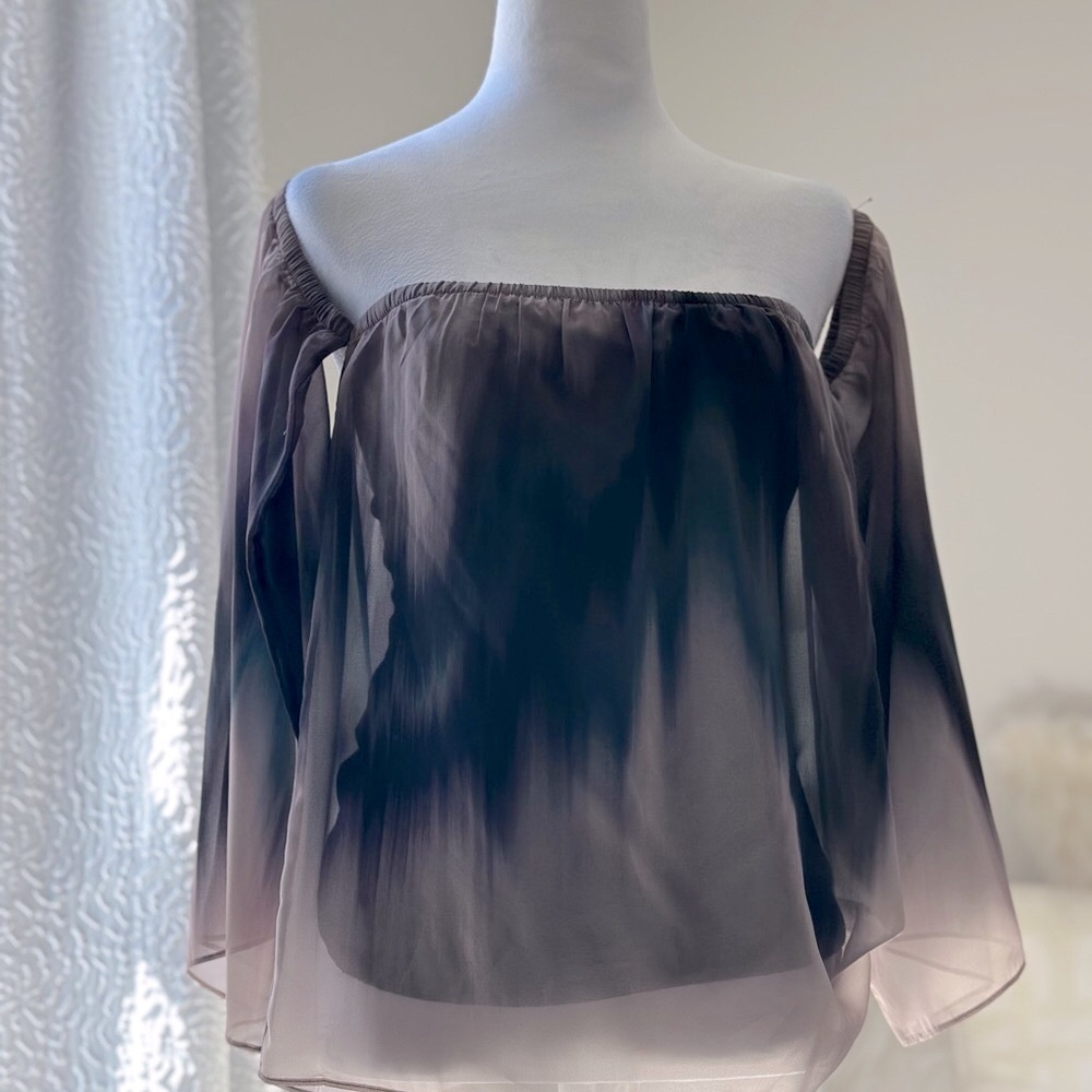 Bailey 44 Elegant Off-Shoulder Black/Brown Top